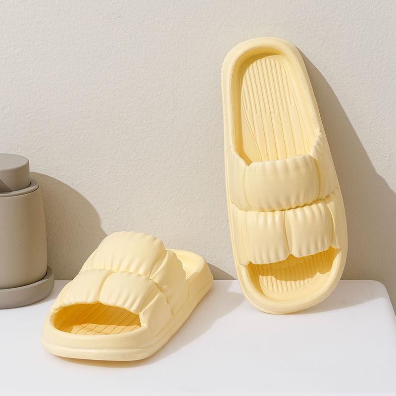 Korean version of indoor women's summer non-slip cool slippers men's couple personality thick bottom bath casual home slippers outer wear