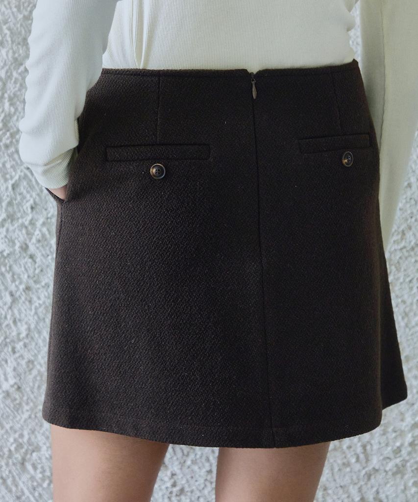 Ihr Classic Tweed Mini Skirt / Brown