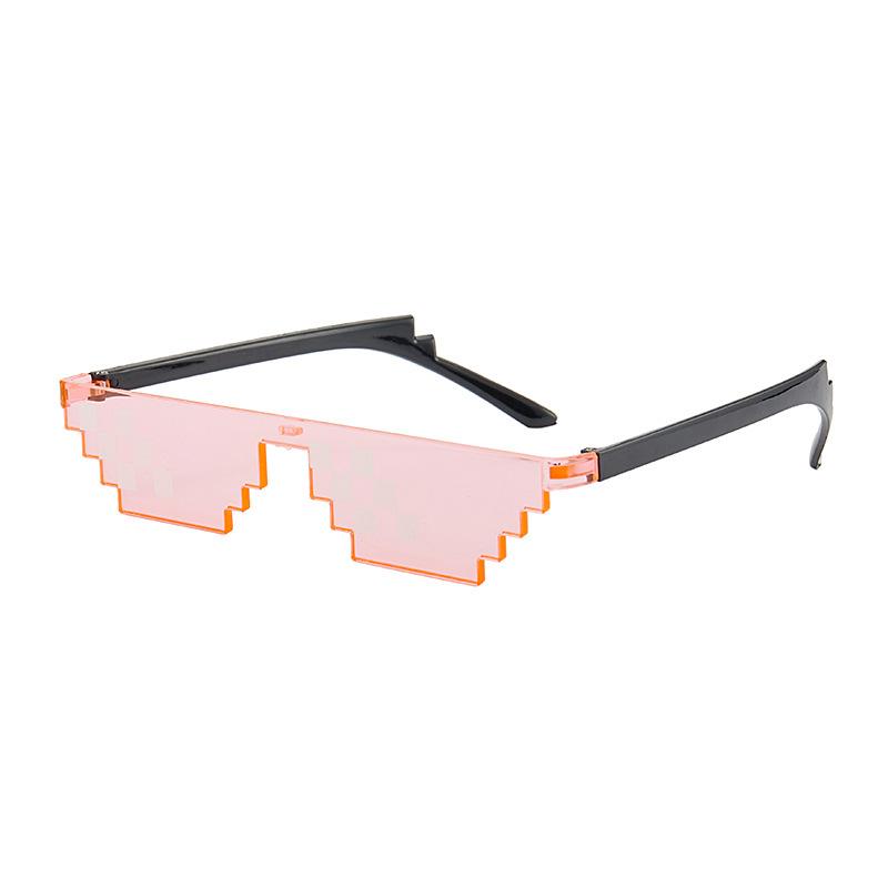 RMM Cool Punk Sunglasses Unisex Square Mosaic Pixel Glasses Fashion for Women Men