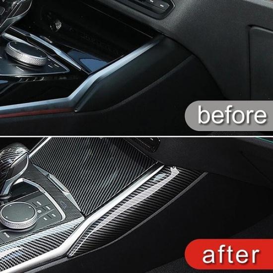 Car Gear Shift Panel Both Side Cover Trim Strip For BMW 3 Series G20 2020-2022