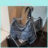 Fashionable Large Capacity Women Casual Single Shoulder Denim Crossbody Bag For Daily Use