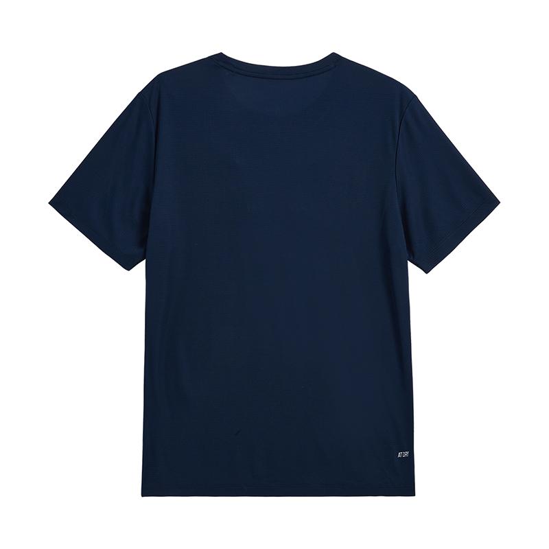 Li-Ning Simple Versatile Solid Color Letter Logo Casual Breathable Comfortable Sports Short Sleeve T-Shirt Unisex T-Shirts Guangdong-Blue ATSV651-3