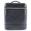 CHANEL Vanity Handbag COCO Mark black Caviar skin Women Used