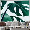 Tropical Monstera Leaf Tapestry Wall Hanging Botanical Nature Decor Jungle Room Aesthetic Greenery Wall Art Bohemian Home Decor