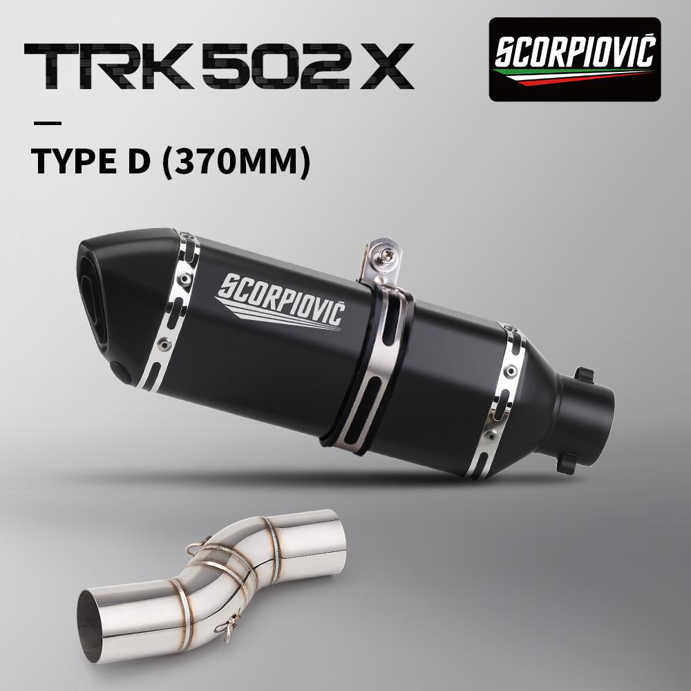Motorcycle Exhaust For Benelli TRK502X 502X TRK 2019 2020 2021 Full Systems Moto Mid Link Pipe