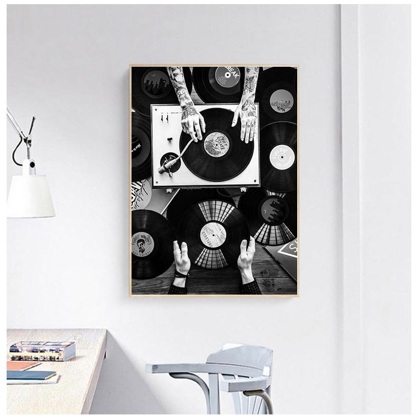Vinyl Record Enthusiasts Wall Art Canvas Painting Nordic Posters and Printing Retro