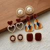Korean Retro High-End Pearl Stud Earrings for Women