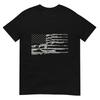 Big American Flag With Machine Guns T-Shirt 2A Flag Shirt T-Shirt
