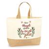 Jute Tote Bag - PLANETEE - Magali Life Is Prettier - Exclusive Printed Design - Made In France - Durable Natural Jute