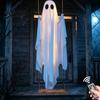 Hanging Ghost Decor Halloween Swing Decoration Light Up Large Spooky Weather Resistant On A for Outside Garden Yard Porch Tree Holiday Party Supplies