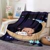 Niedliche Bubu und Dudu Serie Decke Cartoon-Druck s Warme Flanell Weich Bequem Zuhause Reise Decke Bettdecke Geburtstagsgeschenk#