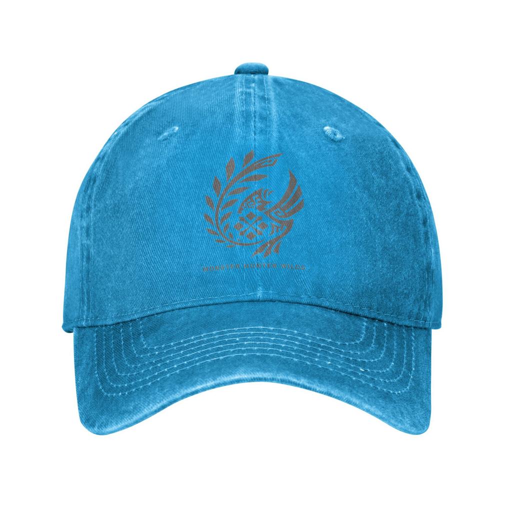 Monster Hunter Wilds Herr Dam Basebollkepsar Förbjudna Landens Forskningskommission Sliten Denimbasker Vintage Utomhusmössa
