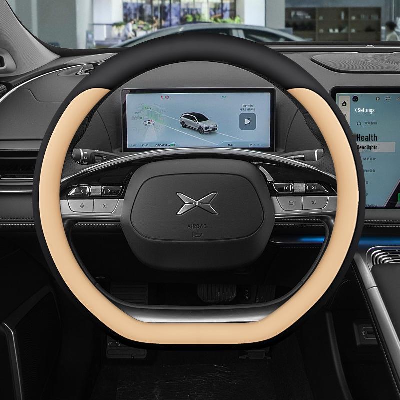 Compatible Nappa Leather Steering Wheel Covers for 24 XPeng G6 Models: X9, P7, P5, M03, G9, and G3 (hand-sewn Only).