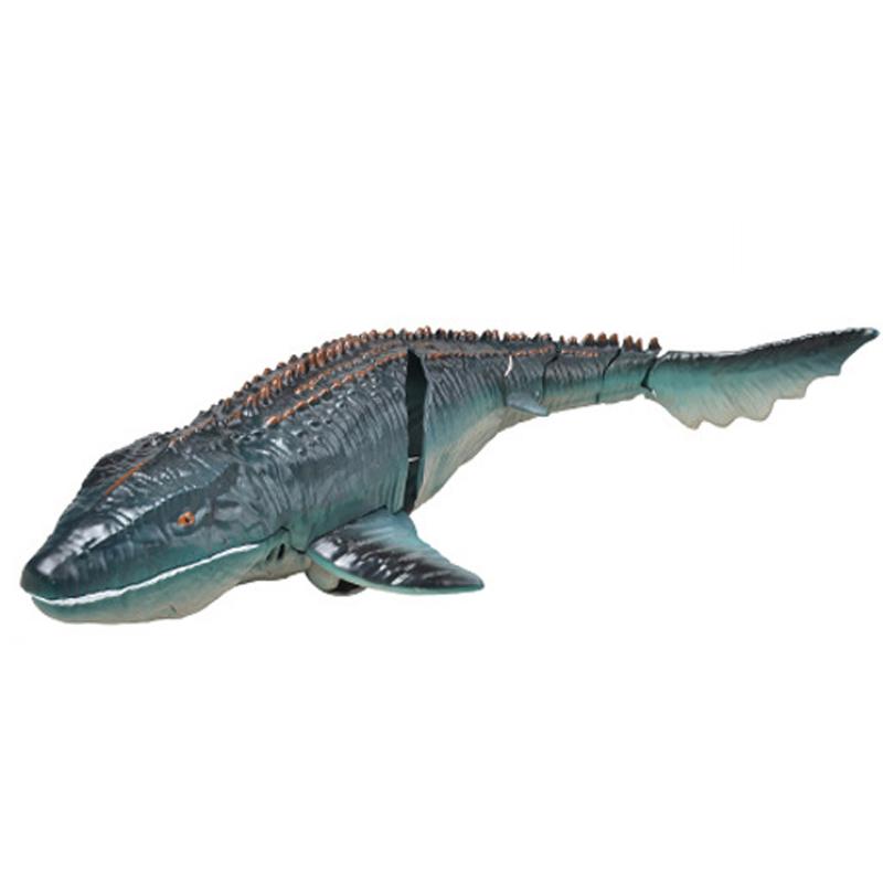 RC Shark 2.4G Simulation Remote Control Animals with Lights Submarine Robots Fish Electric Toys for Boy Upgrade Spray WaterToy