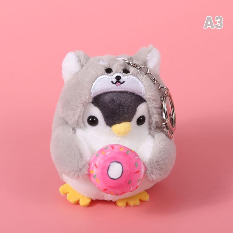 Niedlicher Pinguin-Puppen-Schlüsselanhänger für Mädchen, Cartoon-Auto-Schlüsselring, Kawaii-Frauen, Taschenzubehör, kreativer Cartoon-Plüsch-Puppen-Schlüsselanhänger