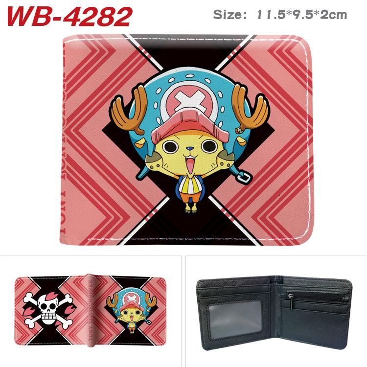 One Piece Anime Portemonnee Luffy Print Korte Dubbelgevouwen Kaarthouder Kleurrijk Portemonneetje