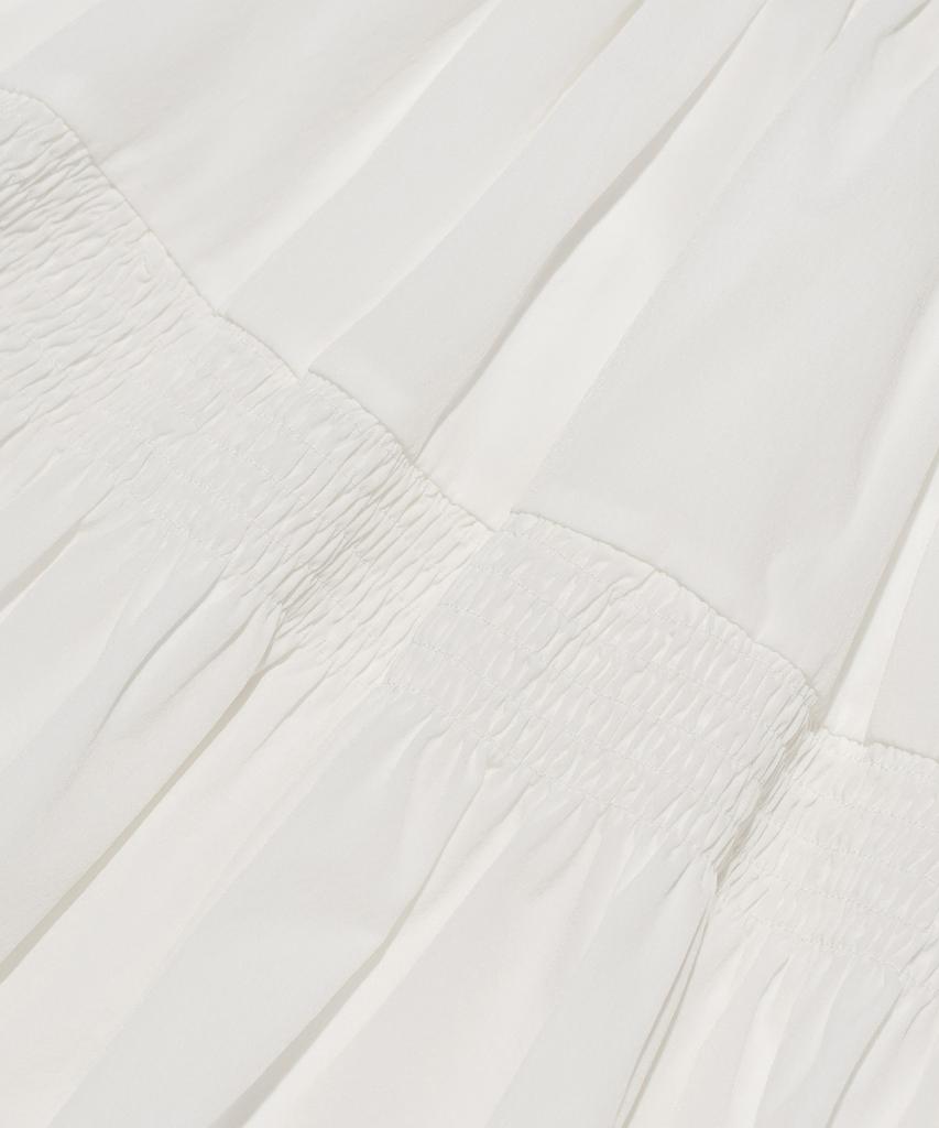 Cargo Bros For Woman Frilled Elastic Long Skirt (White)