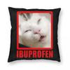 Crying Cat Memes Pillowcase Soft Fabric Cushion Cover Decoration Pillow Case Cover Home Square Cm