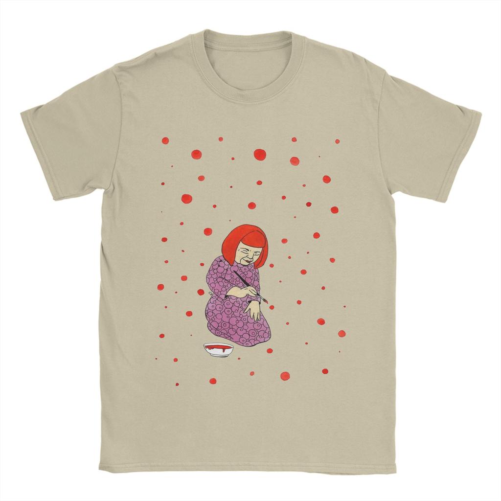Men Yayoi KKusama T Shirts  Cotton Clothing Funny Short Sleeve Crew Neck Tee Shirt Gift Idea TShirts