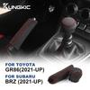 Handbromsskydd För Subaru BRZ Toyota GR86 2021 2022 2023 2024 Växellådsskydd Handstickat Äkta Läder Mocka Växelväljare Knopp