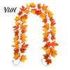 Reusable Artificial Garland 100/175/200CM Maple Leaf Garland, UV Resistant Faux Autumn Leaves Fall Decorative Rattan Rattan, Realistic Hanging