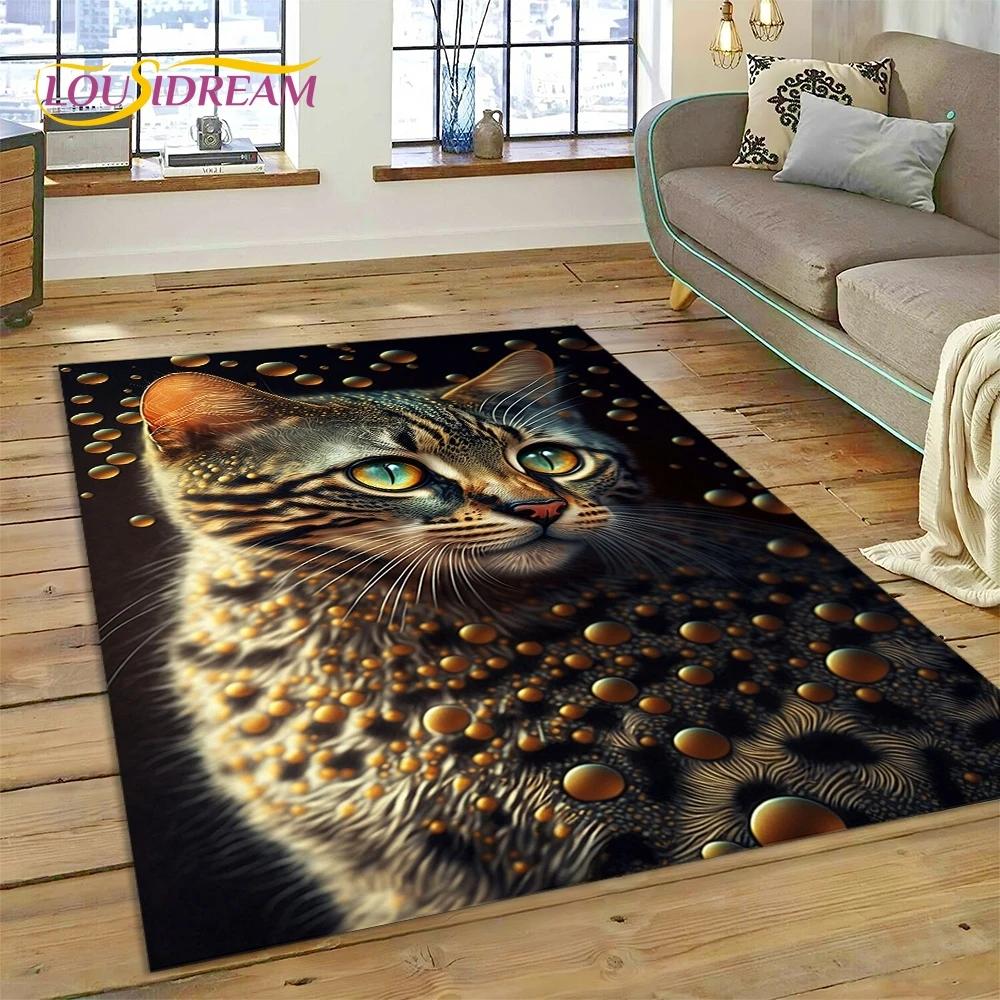 Pisică Persană, Pisică Calico Drăguță, Covor Tip Covoraș cu Desene Ragdoll pentru Dormitor, Sufragerie, Decorațiune Canapea Acasă, Covoraș Mare Decorativ pentru Podea Copii