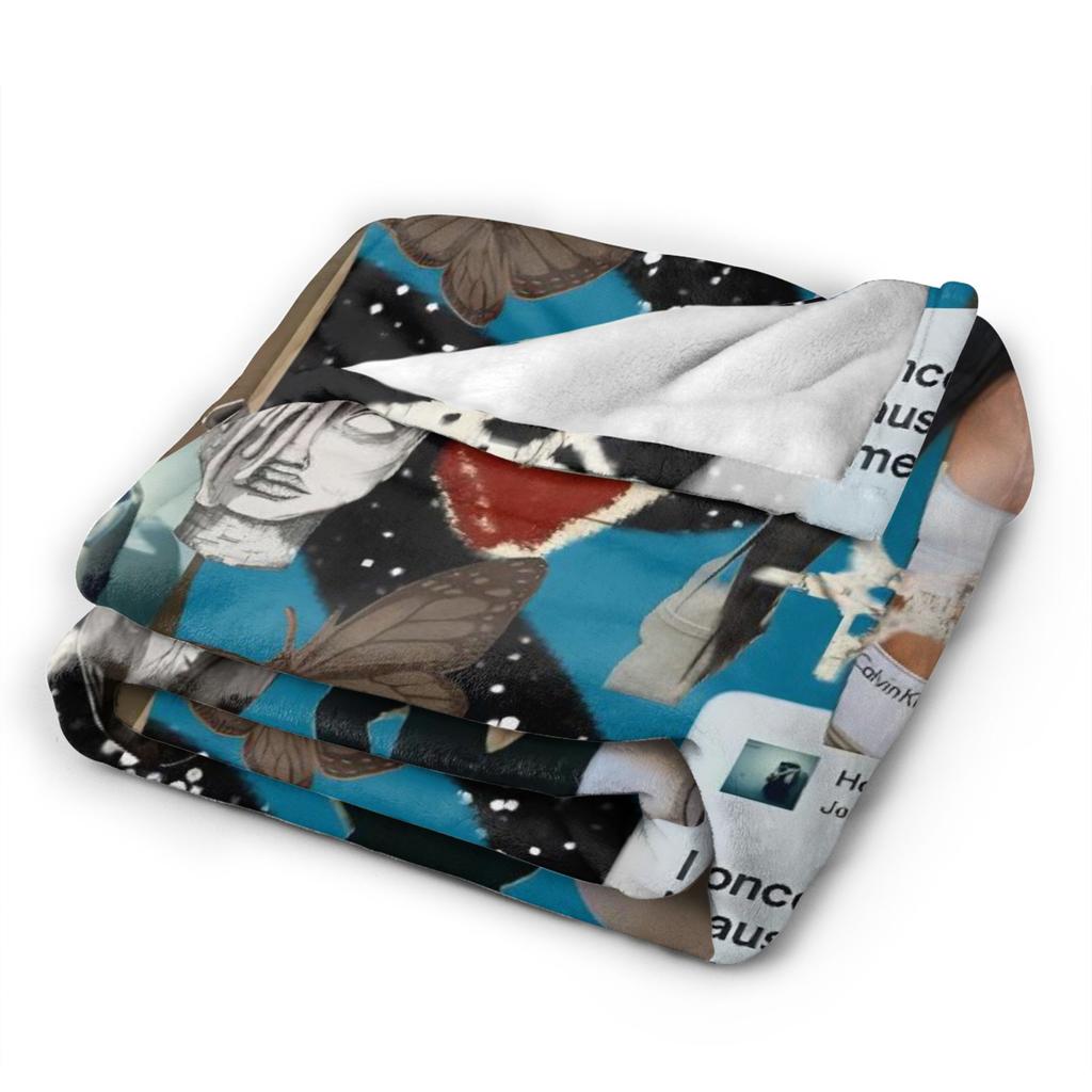Jessie Murph Hysteria Tour Flannel Blankets Super Warm Throw Blanket for Bedroom Travel Novelty Bedspread Sofa Bed Cover