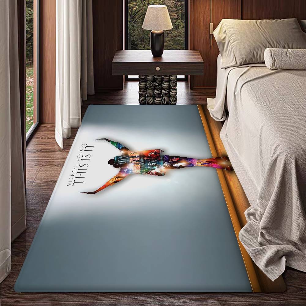 Famous Singer M-Michael J-Jackson Floor Mat Rectangle Anti-slip Home Soft Badmat Front Door Indoor Outdoor Mat Welcome Doormat