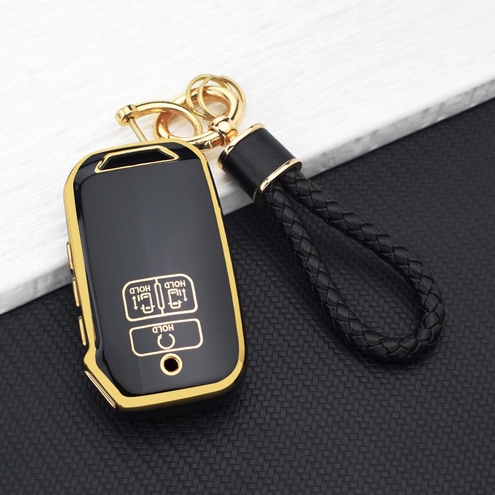 TPU Key Fob Case Cover with Keychain for Kia Carnival 4th Gen K5 Sportage R Stinger Sorento Cerato 7 Buttons Remote Key Shell