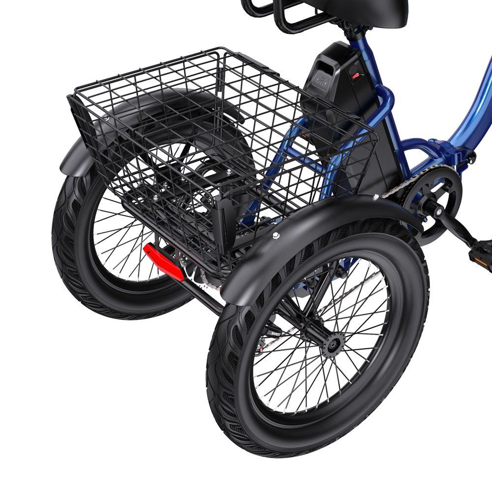 Electric Bicycle Apefox Rh30 18" Tire 500W Motor Urban Electric Freight Bike 48V 15Ah Dual Disc Brakes 7 Speed Max Range 70Km Blue
