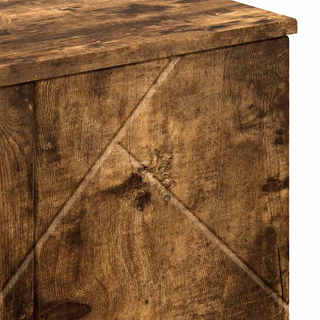Bathroom Cabinet with Door Smoked Oak 61 X 35 X 64 Cm
