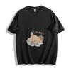 Chill Work Cat T-Shirt - Relaxed Tabby At Desk Unisex Tee