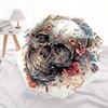1pc Elegant Floral Skull Design Automatic Opening and Closing Umbrella, Lightweight 3-Fold, With Cute Cartoon Characters, Suitable for Home, Outdoor a