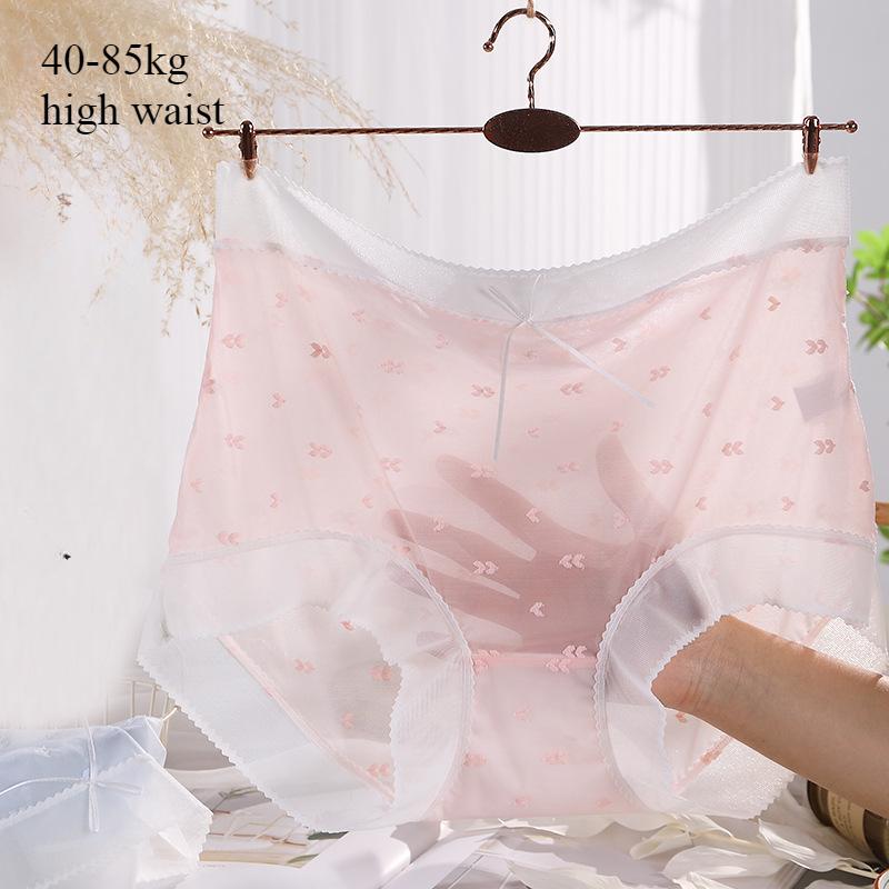 Sexiga Överdimensionerade Höga Midjetrosor Kvinnor Spetstrosor Kvinnliga Enfärgade Underkläder Sömlösa Trosor