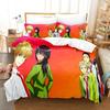 Kaichou Wa Maid-sama Beding Set Single Double Ful Quen King-Sized Dimensionsd Dimensions Soft Duvet Cover Sets for Adult People Young Boys Bedrom