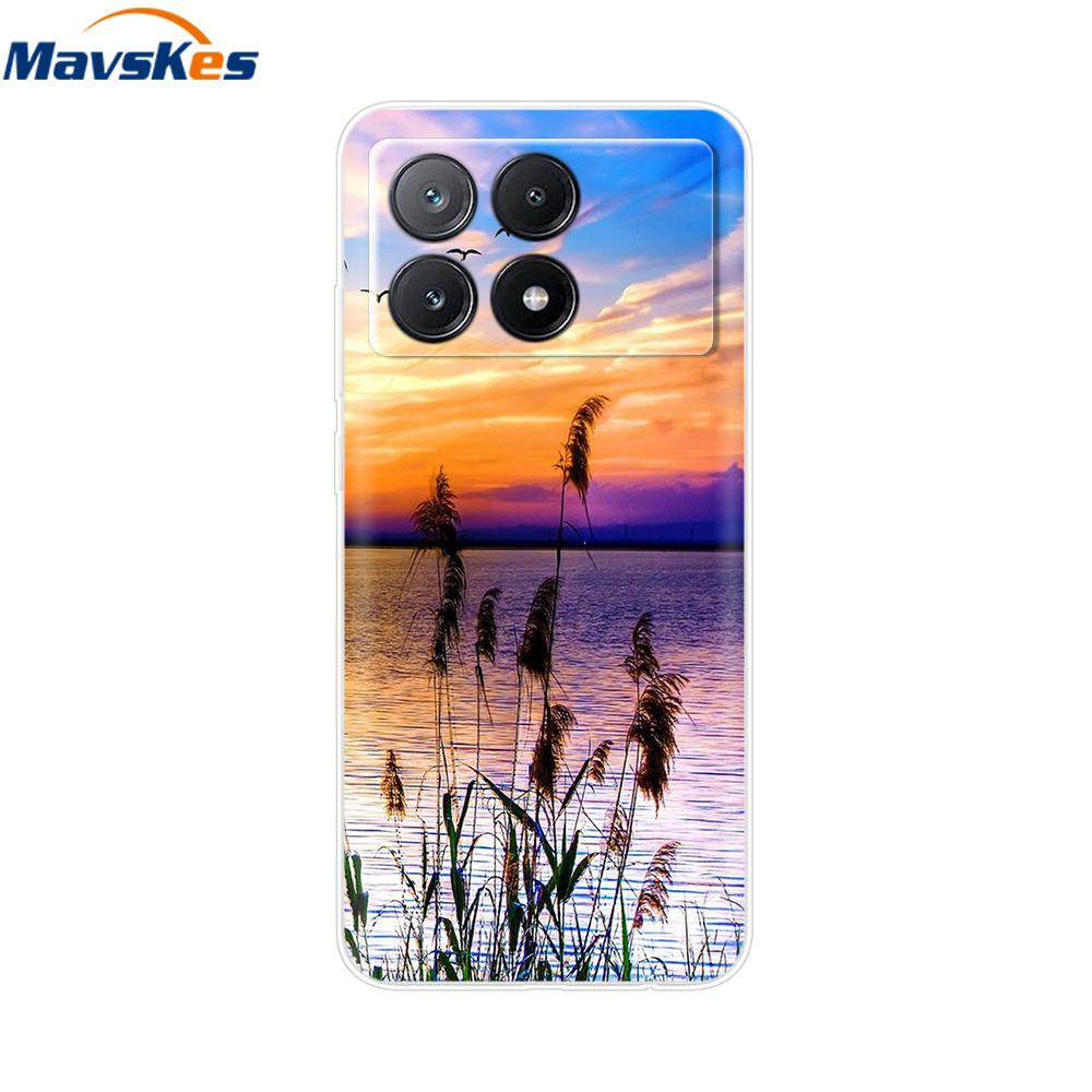 Mobile Phone Case For Poco X6 Pro Case Cover Cute Clear Soft Silicone Cases For Poco X6 Pro Case PocoX6 Pro Back Coque Fundas