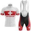 Swiss Short Sleeve Bicycle Jersey, Suisse Clothing, MTB Road Cycling Sports Shirt, Motocross Clothing, Comfortable Shirt