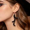 Stylish Acrylic Accessories for Costumes 1 Pair Halloween Earrings Women, Gothic Dangle Earrings, Lightweight Bat Pumpkin Skeleton Jewelry Spooky Drop