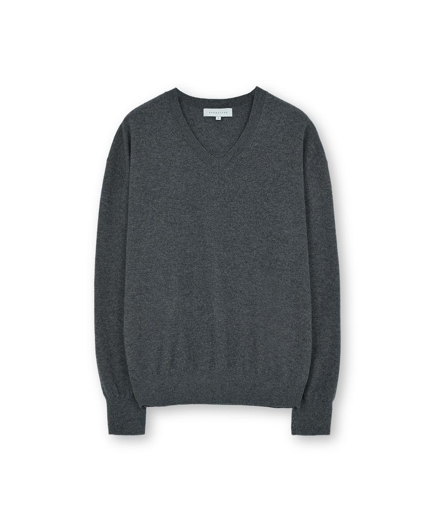 Beulaunyadeu Extra Super Fine V-Neck Knit, Charcoal