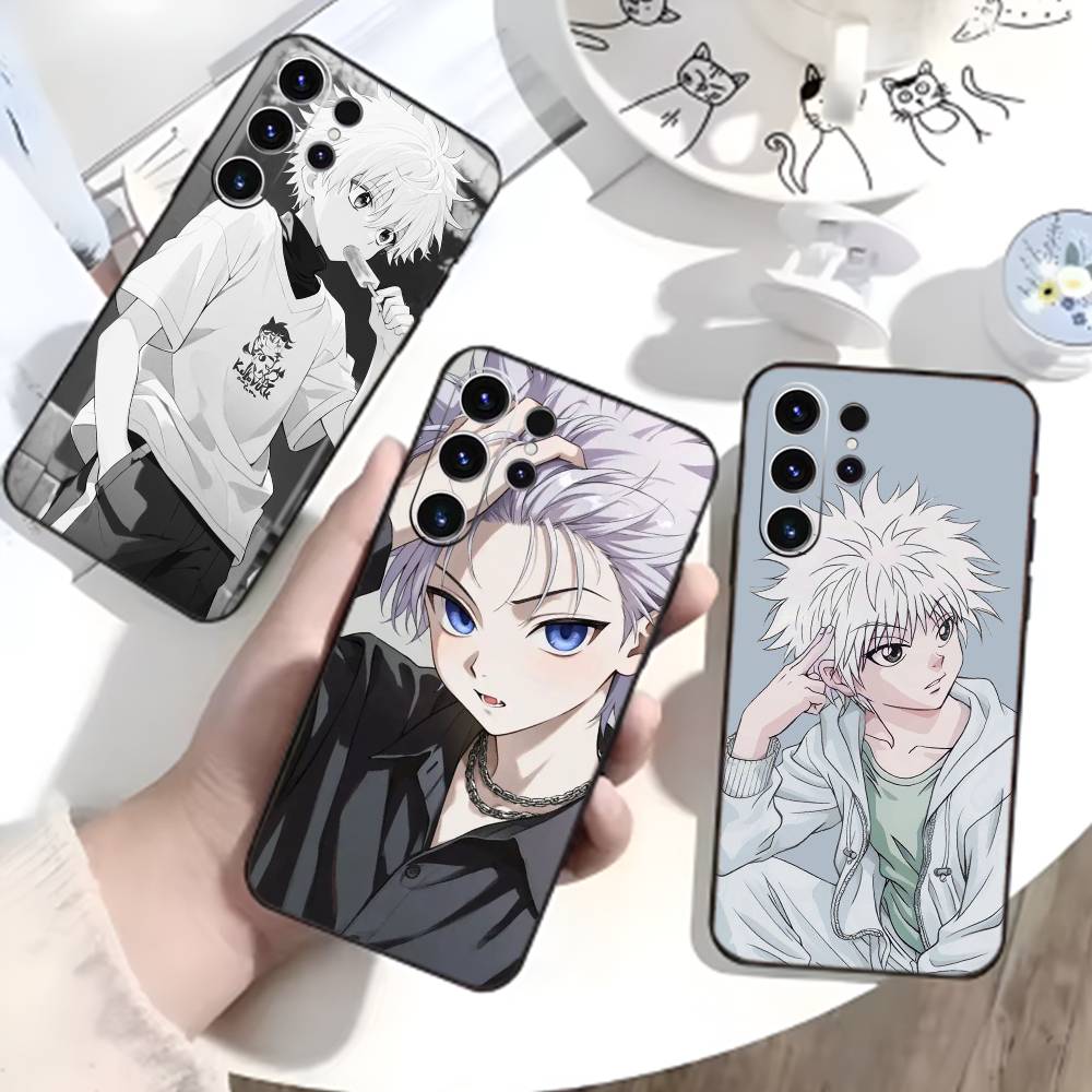 W-Killua Zoldyck H-Hunter X Hunter Phone Case For Samsung S26,S25,S24,S23,S22,S21,S20,Ultra,Plus,FE Black Soft Cover
