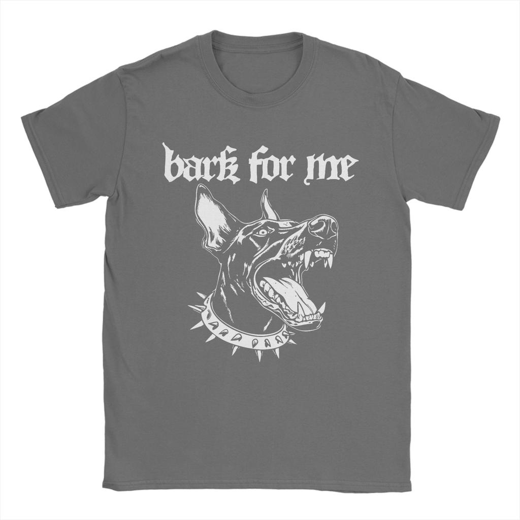Bark for Me Fierce Doberman Blackletter Aesthetic Dog Lover Mens T Shirts Awesome Tees Short Sleeve Round Collar TShirt Cotton