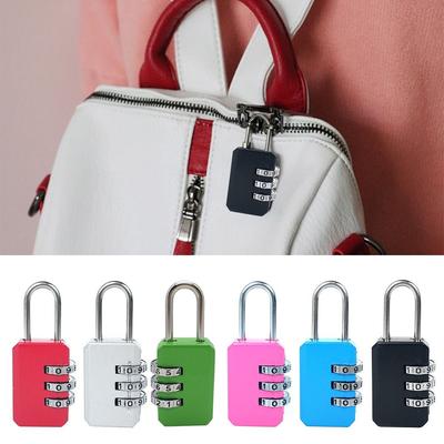 Security Combination Lock Travel Backpack Zipper Lock Dormitory Cabinet  Lock 3 Digit Password Lock Luggage Padlock