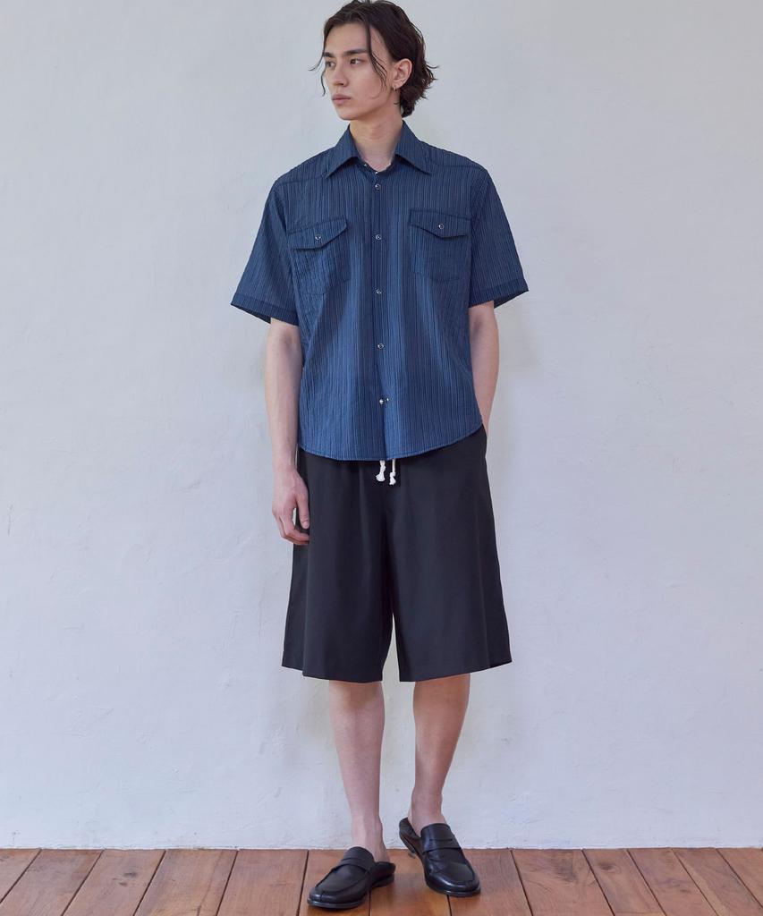 SENTAIR Easy Wide Bermuda Pants_Black