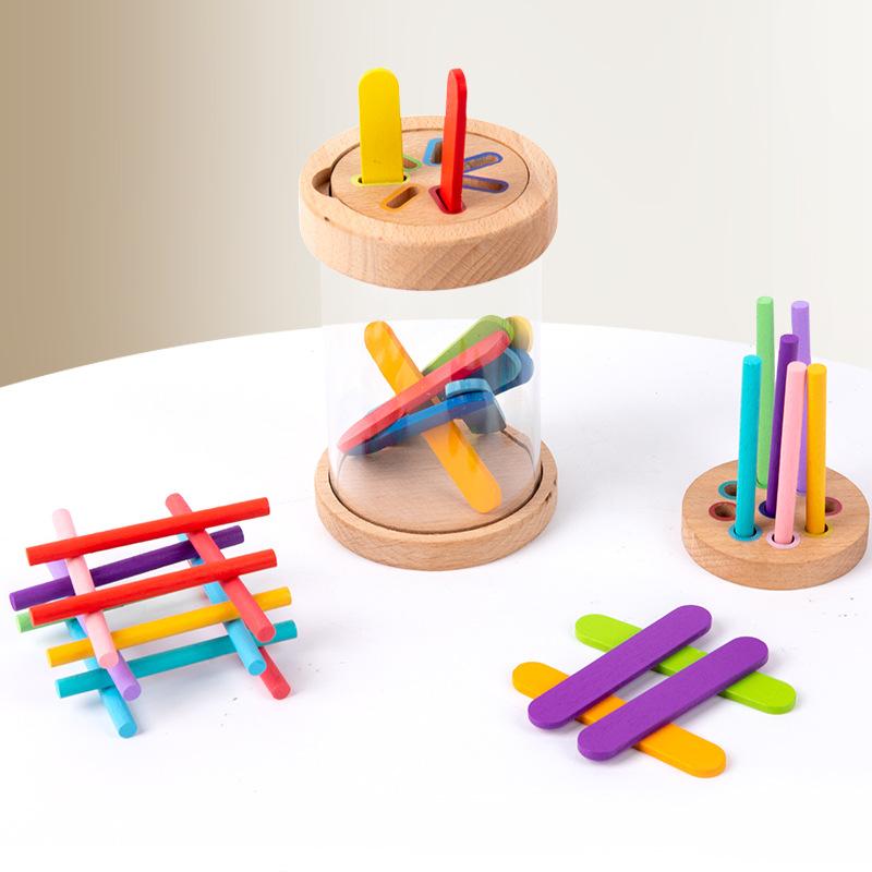 Montessori Speelgoed Houten Kleur Sorteerspeelgoed Fijne Motoriek Sensorisch Matchen Spelletjes Educatief Kinderspeelgoed Voor 1-3 Jaar 3+ Cadeau