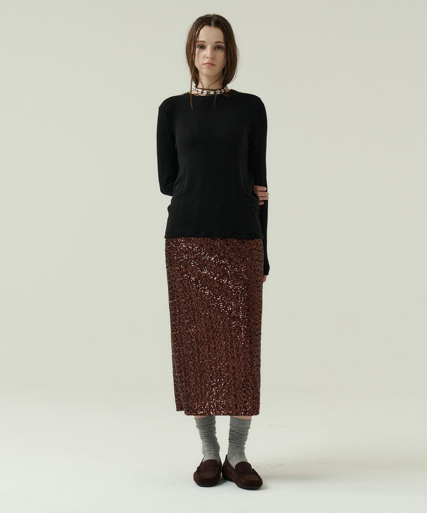 Boyeon 2.5Mm Beaded Skirt Party Brown 0153