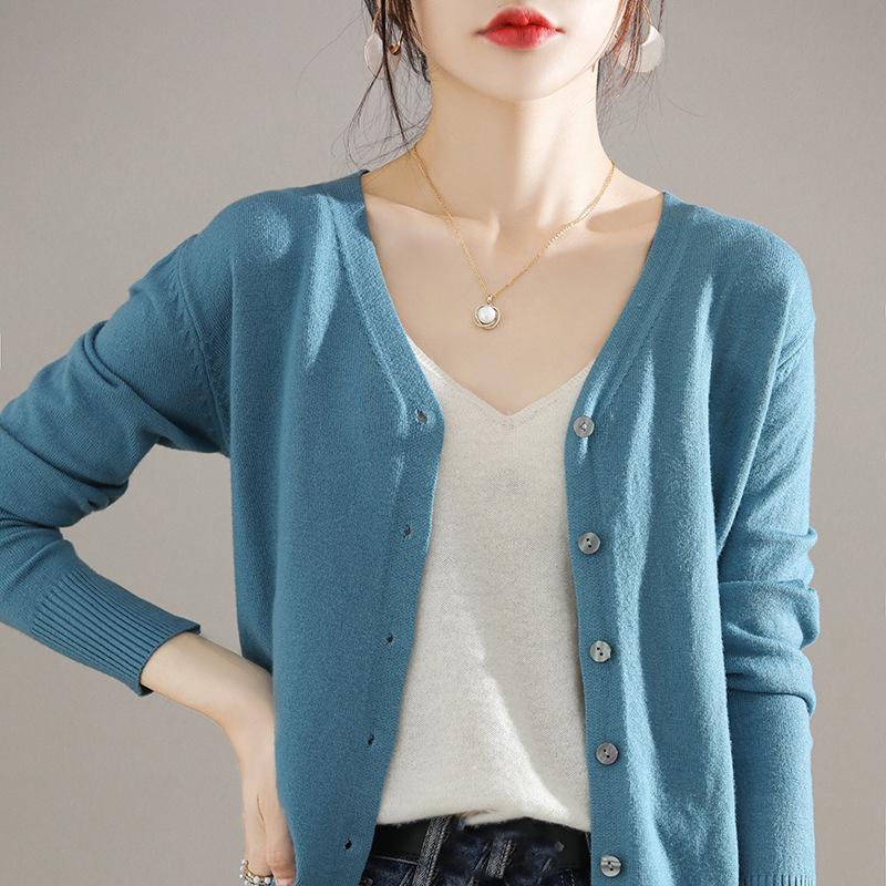V Neck Wind Women Loose Sweater Coat Special Offer Cardigan