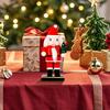 Miniature Christmas Figurines Wooden Nutcracker Tabletop Statues Christmas Decor Party Statues Table Centerpiece For Adults
