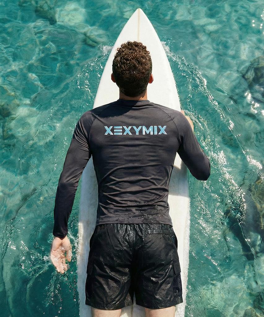 XEXYMIX Piping Back Logo Rash Guard Xml2Wt1401
