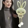 Korean Version Autumn and Winter Sweater Chain Long Pearl Necklace Pendant Autumn and Winter Temperament Fringed Jewelry Accessories