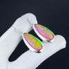 Beautiful Pink Triplet Fire Opal Gemstone 925 Sterling Silver Earring, Handmade Boho Silver Jewelry Dangle Earrings, Engagement Gift